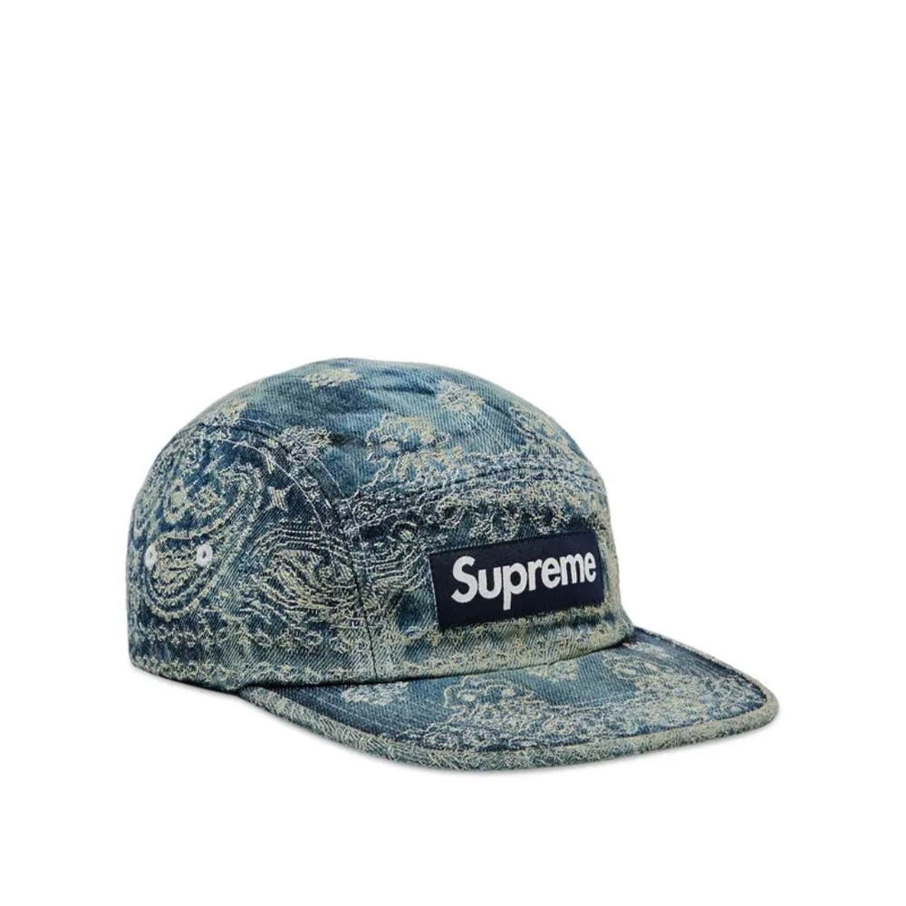 Supreme Blue Acid Wash Denim Hat